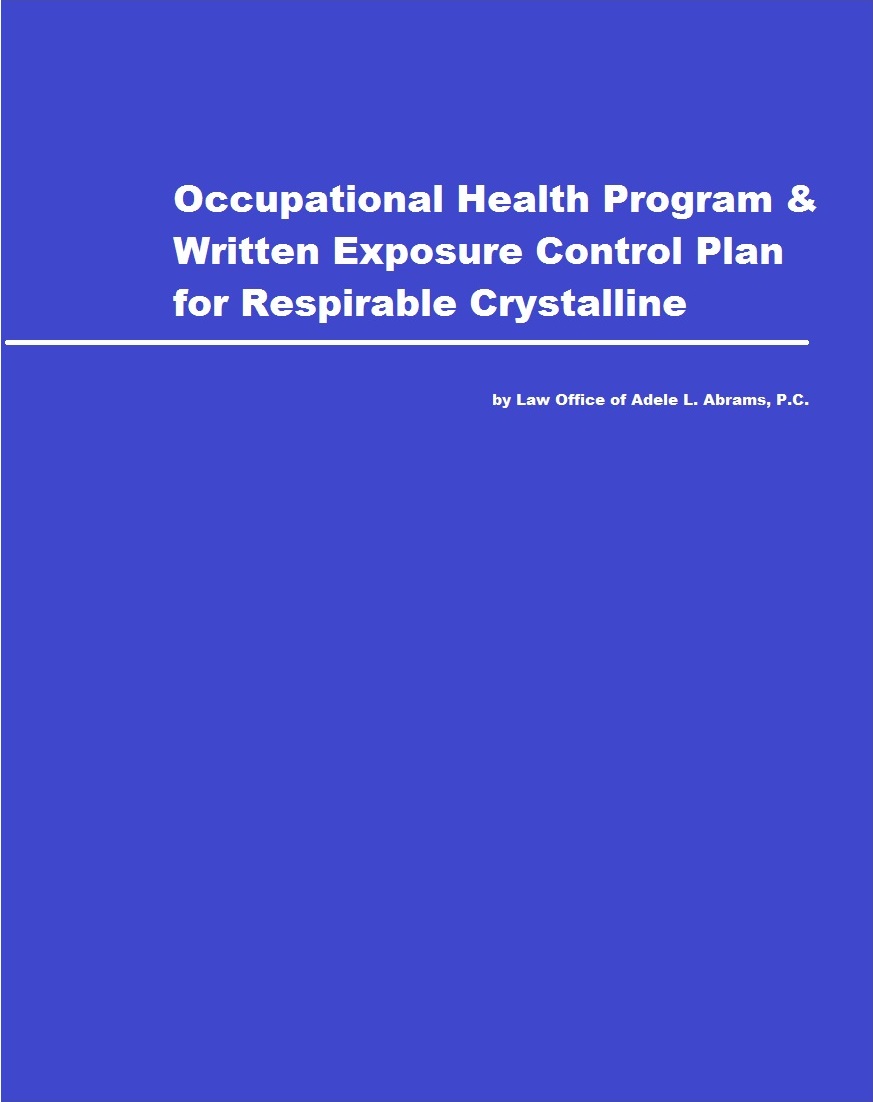 Exposure Control Plan for Respirable Crystalline Silica